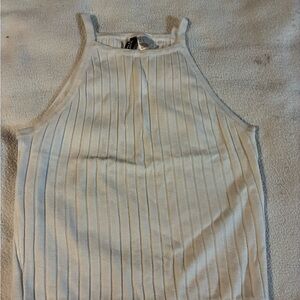 H&M Cream Ribbed Tank Top